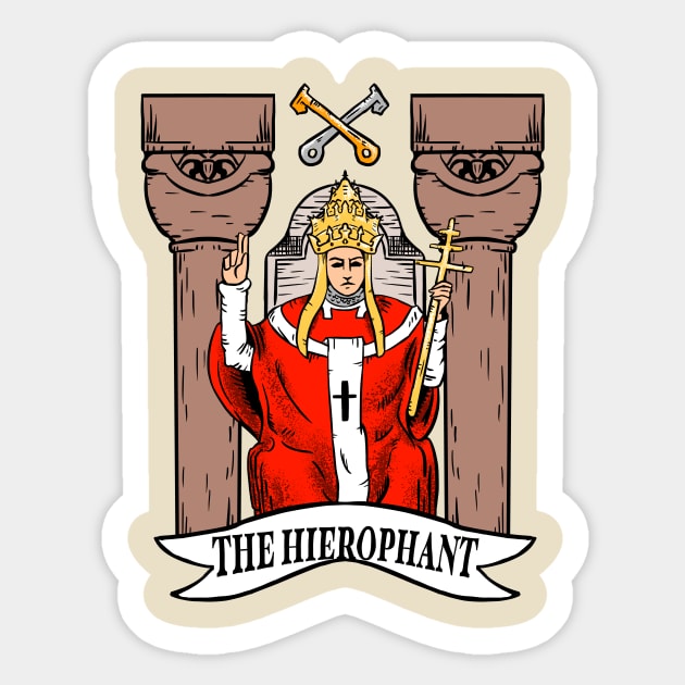 The hierophant Sticker by kendrys